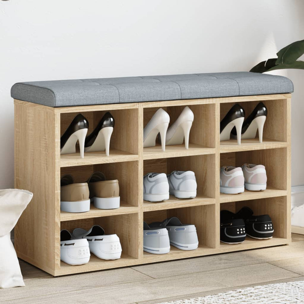 Schuhbank Sonoma Eiche 82x32x50cm