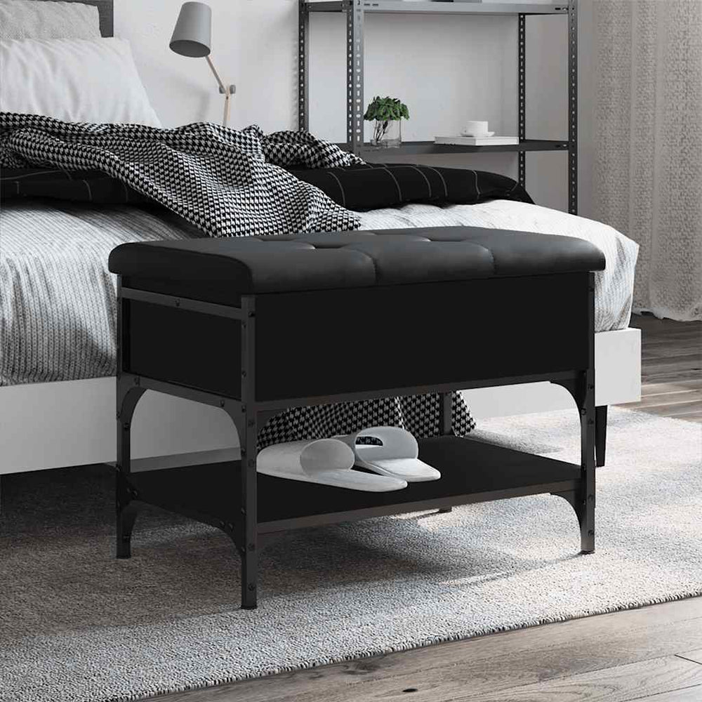 Schuhbank Schwarz 62x42x45 cm