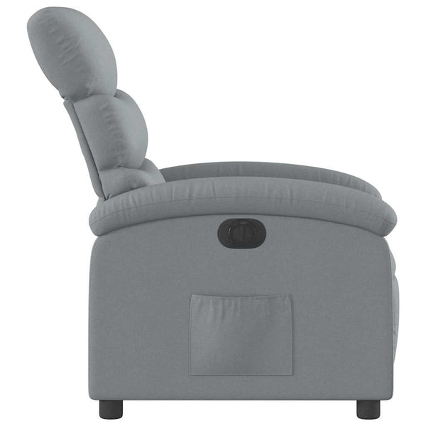 vidaXL Electric Recliner Light Grey Fabric