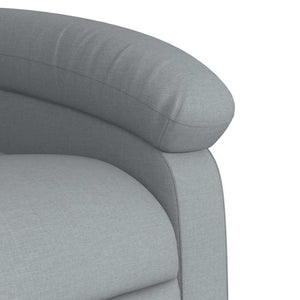 vidaXL Electric Recliner Light Grey Fabric