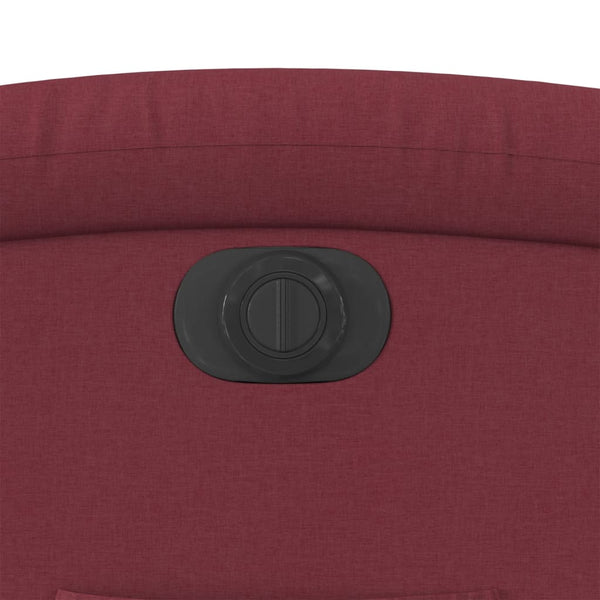 vidaXL Electric Recliner Wine Red Fabric