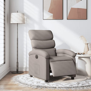 vidaXL Electric Recliner Taupe Fabric