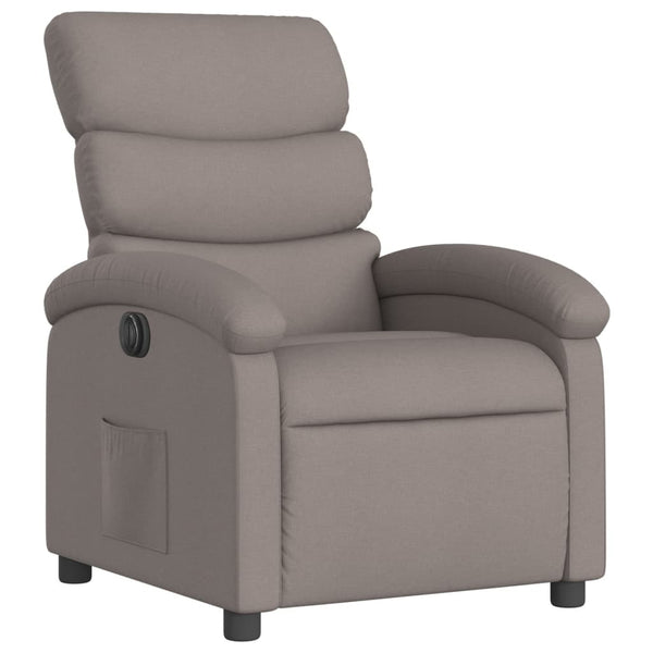 vidaXL Electric Recliner Taupe Fabric