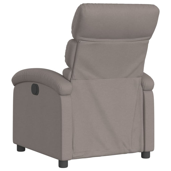 vidaXL Electric Recliner Taupe Fabric