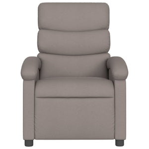 vidaXL Electric Recliner Taupe Fabric