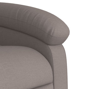 vidaXL Electric Recliner Taupe Fabric