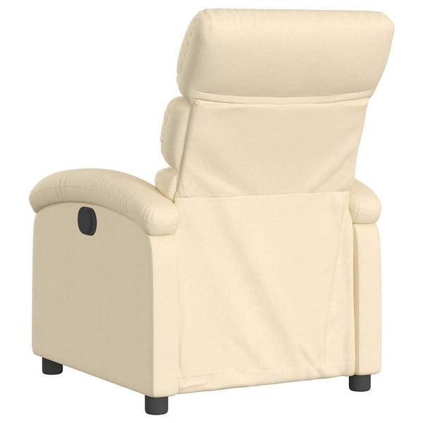 vidaXL Electric Recliner Cream Fabric
