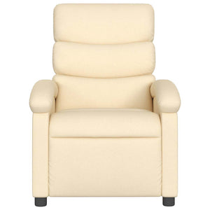vidaXL Electric Recliner Cream Fabric