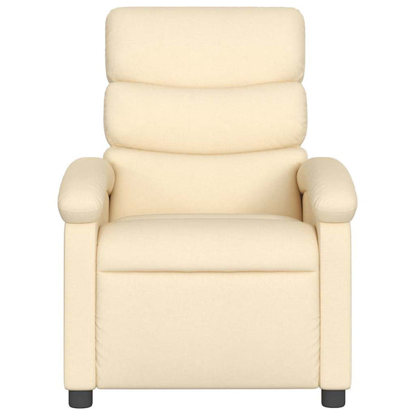 vidaXL Electric Recliner Cream Fabric