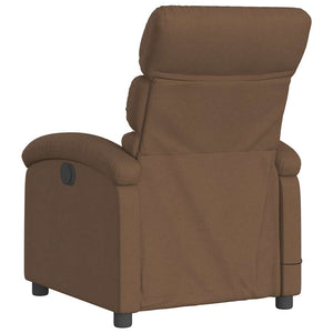vidaXL Electric Massage Chair Brown Fabric
