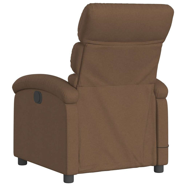 vidaXL Electric Massage Chair Brown Fabric