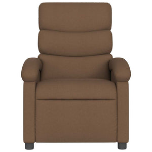 vidaXL Electric Massage Chair Brown Fabric