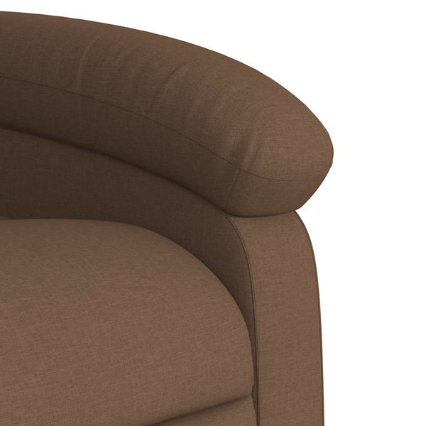 vidaXL Electric Massage Chair Brown Fabric