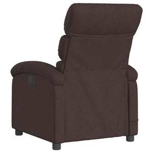 vidaXL Electric Massage Armchair Dark Brown Fabric