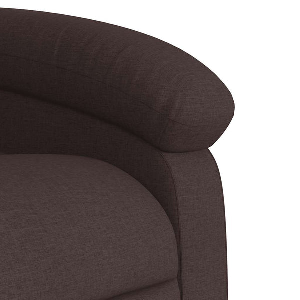 vidaXL Electric Massage Armchair Dark Brown Fabric