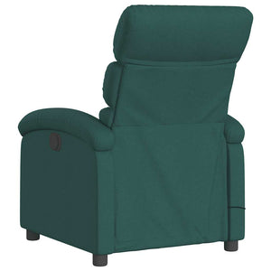 vidaXL Electric Massage Armchair Dark Green Fabric