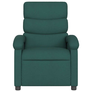 vidaXL Electric Massage Armchair Dark Green Fabric