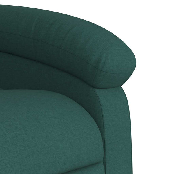 vidaXL Electric Massage Armchair Dark Green Fabric