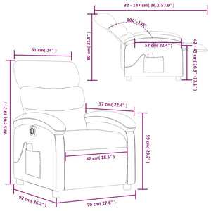 vidaXL Electric Massage Armchair Taupe Fabric