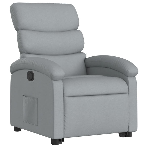vidaXL Lift Recliner Light Grey Fabric