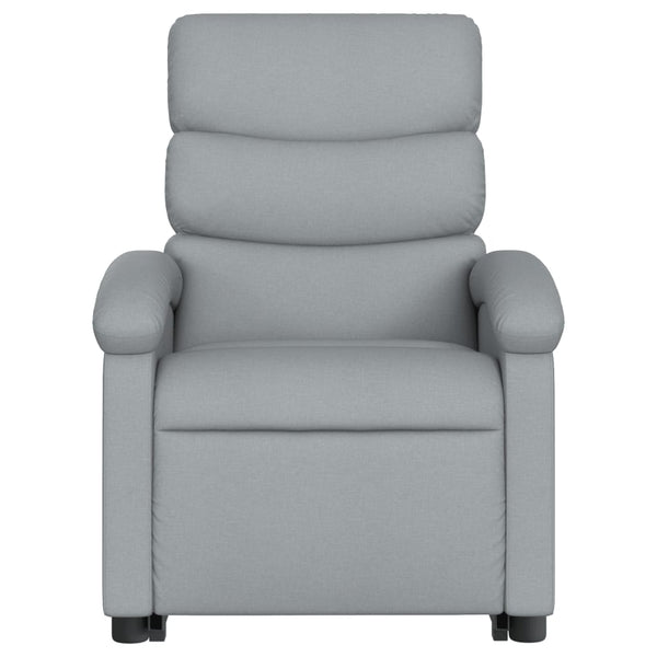 vidaXL Lift Recliner Light Grey Fabric