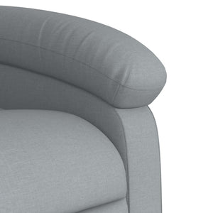 vidaXL Lift Recliner Light Grey Fabric
