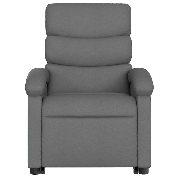 vidaXL Recliner with Lift Function Dark Grey Fabric