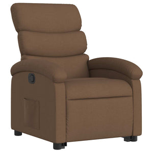 vidaXL Recliner with Lift Function Brown Fabric