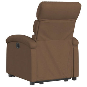 vidaXL Recliner with Lift Function Brown Fabric