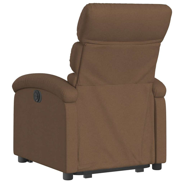 vidaXL Recliner with Lift Function Brown Fabric
