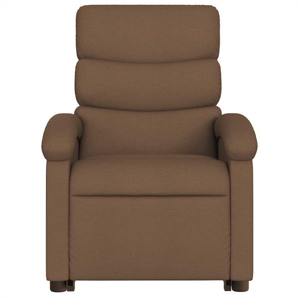 vidaXL Recliner with Lift Function Brown Fabric