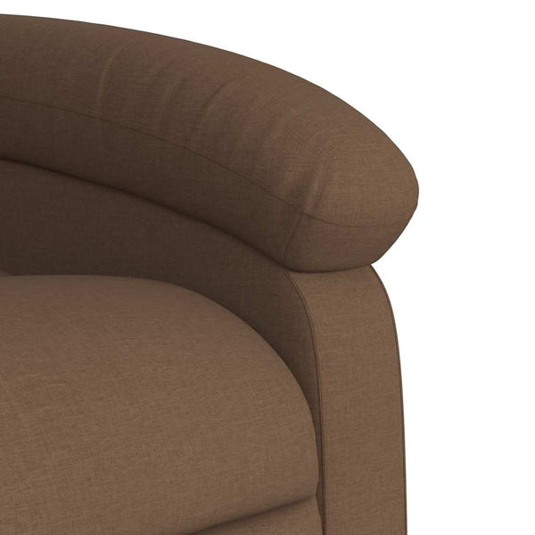 vidaXL Recliner with Lift Function Brown Fabric