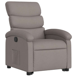 vidaXL Recliner with Lift Assistance Taupe Fabric