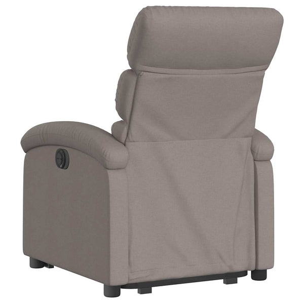vidaXL Recliner with Lift Assistance Taupe Fabric