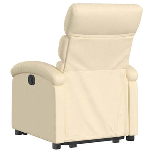 vidaXL Recliner with Lift-up Function Cream Fabric
