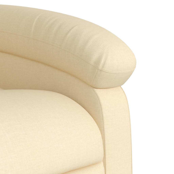 vidaXL Recliner with Lift-up Function Cream Fabric