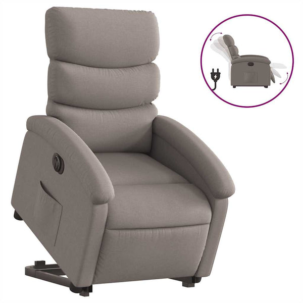 Elektrischer Relaxsessel mit Aufstehhilfe Taupe