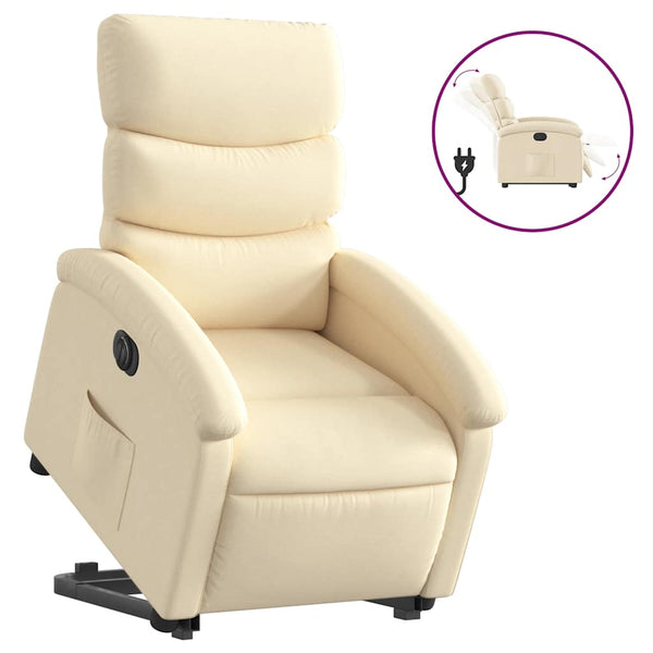 Elektrischer Relaxsessel mit Aufstehhilfe Creme