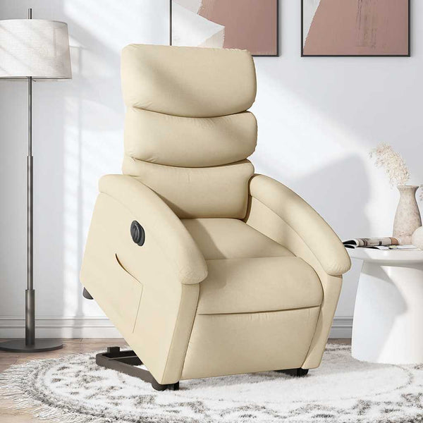 Elektrischer Relaxsessel mit Aufstehhilfe Creme