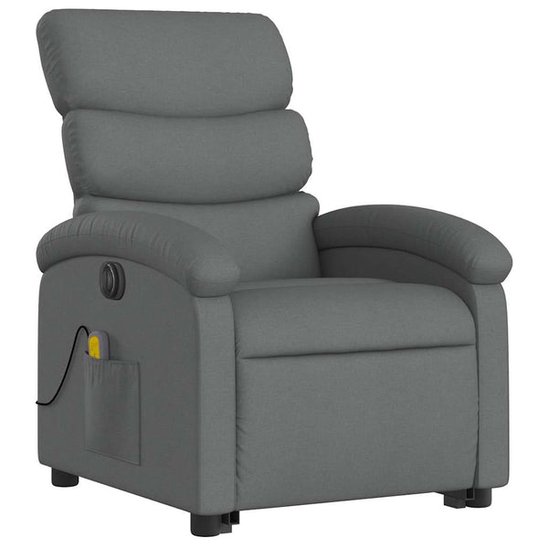 Elektrischer Massagesessel mit Aufstehhilfe Dunkelgrau