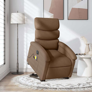 Elektrischer Massagesessel mit Aufstehhilfe Braun