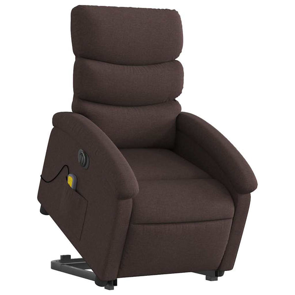 Elektrischer Massagesessel mit Aufstehhilfe Dunkelbraun
