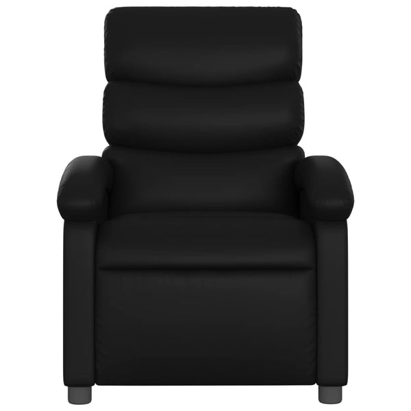 vidaXL Electric Recliner Black Faux Leather