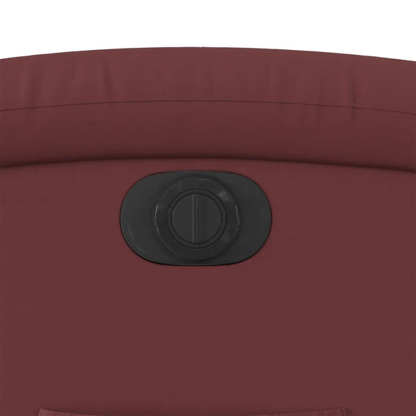 vidaXL Electric Recliner Wine Red Faux Leather