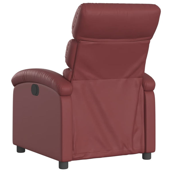 vidaXL Electric Recliner Wine Red Faux Leather