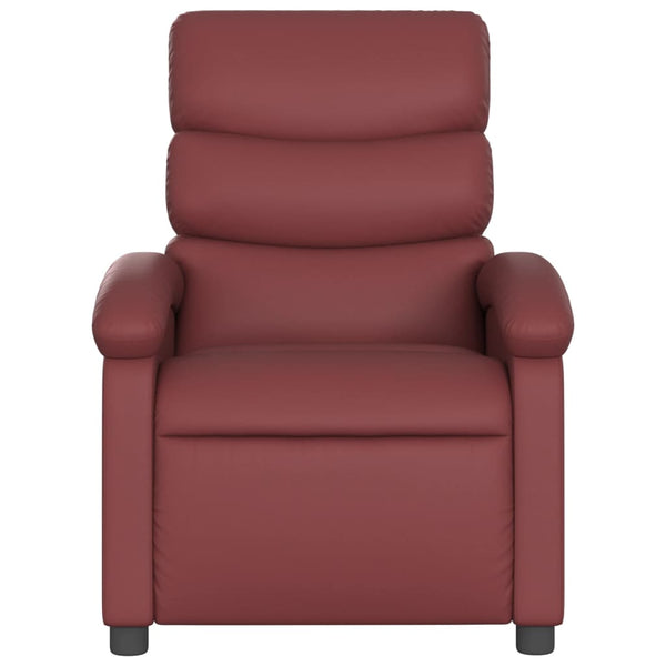 vidaXL Electric Recliner Wine Red Faux Leather