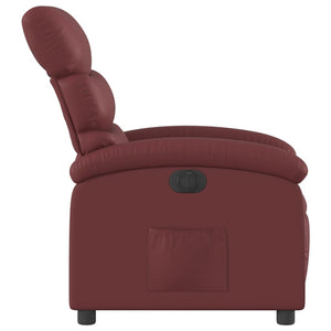 vidaXL Electric Recliner Wine Red Faux Leather