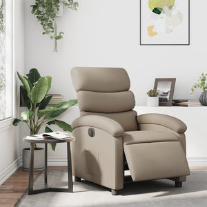 vidaXL Electric Recliner Cappuccino Brown Faux Leather
