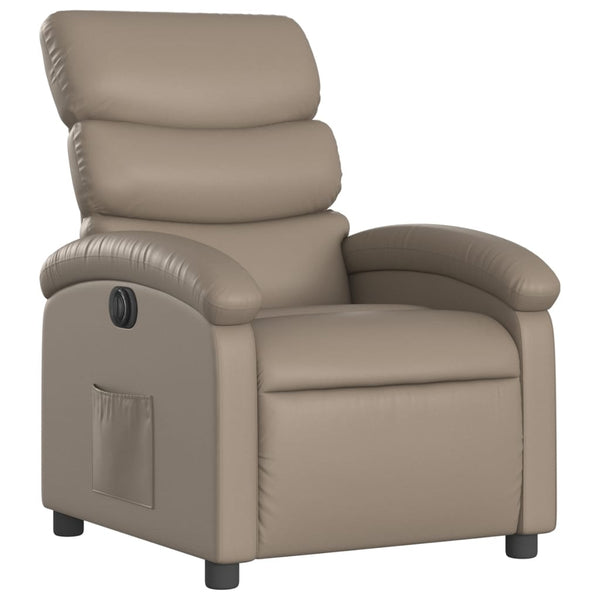 vidaXL Electric Recliner Cappuccino Brown Faux Leather