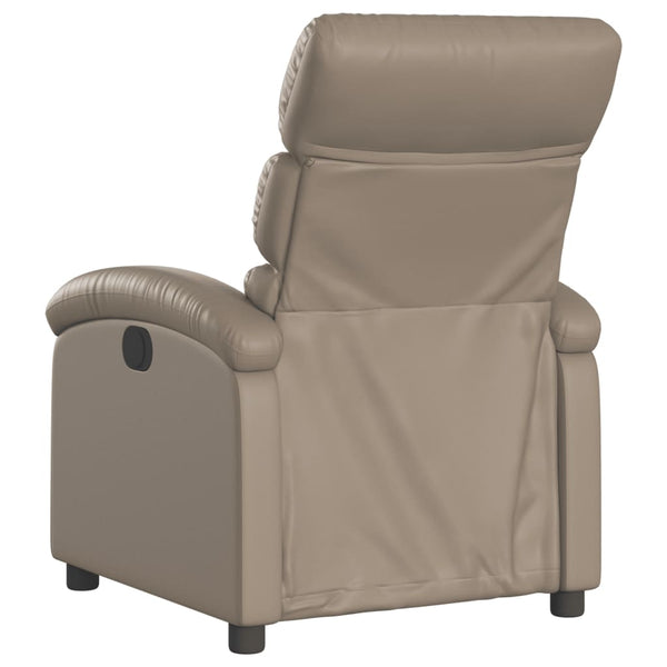 vidaXL Electric Recliner Cappuccino Brown Faux Leather